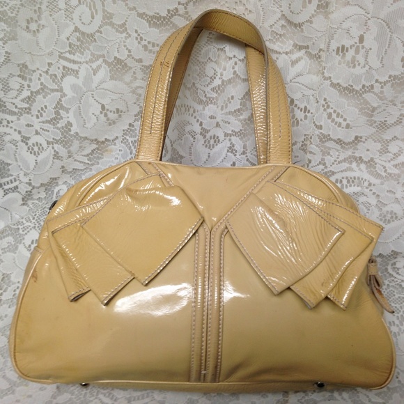 Yves Saint Laurent Yellow Patent Leather Handbag - Picture 5 of 8